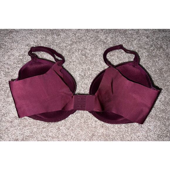 Victoria's Secret Burgundy Shimmer 34DD Body By Victoria Lightly Lined Demi Bra - Picture 2 of 3
